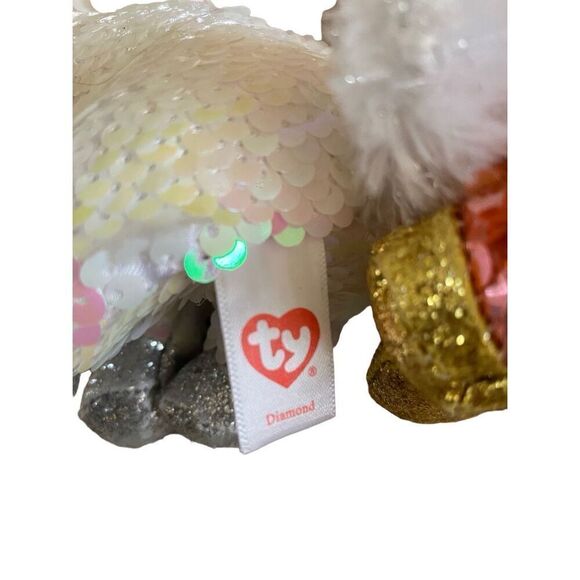 Ty Sunset & Diamond Plush Stuffed Animals Sequin Bling - Picture 6 of 9